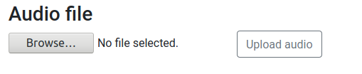 Upload audio