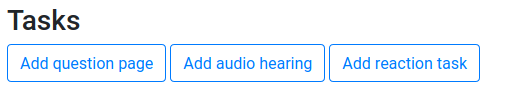 Audio task buttons