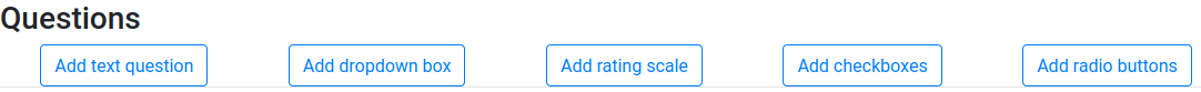 Add question buttons