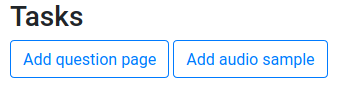 Add task buttons
