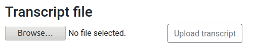 Upload transcript