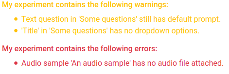 Publish errors