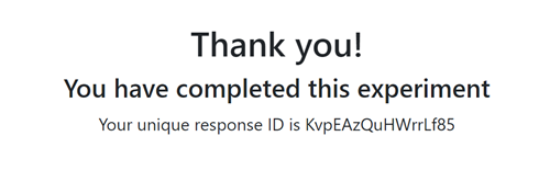 Unique response ID